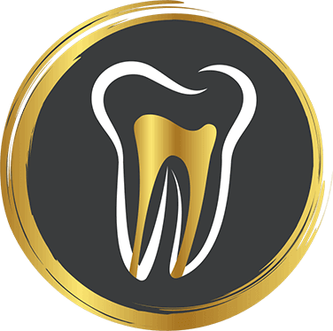 Zahn mit goldenem Wurzelkanal